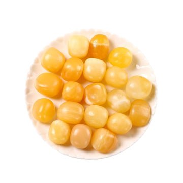 Natural Beige Jade Tumble Stone – 2–4cm for Healing and Harmony