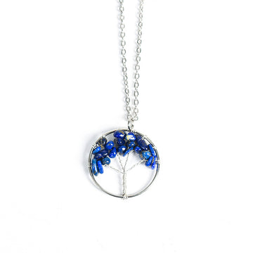 Crystal Tree of Life Pendant Necklace