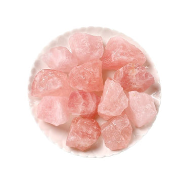 Raw Rose Quartz Crystal – Natural Healing Stone (3 Sizes)