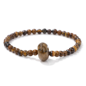 4mm Stone Beaded Bracelet – Gift Set with Card, 19cm