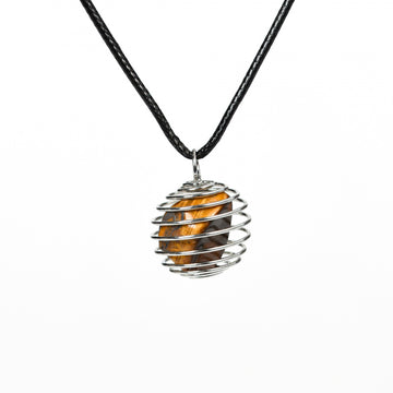 Wire-Wrapped Raw Crystal Pendant Necklace