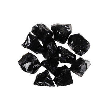 Raw Black Obsidian Stone – 1–5cm Natural Protective Crystal