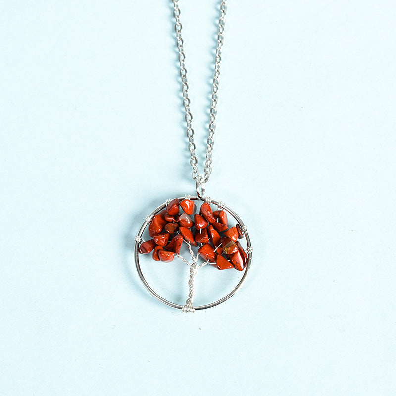 Crystal Tree of Life Pendant Necklace
