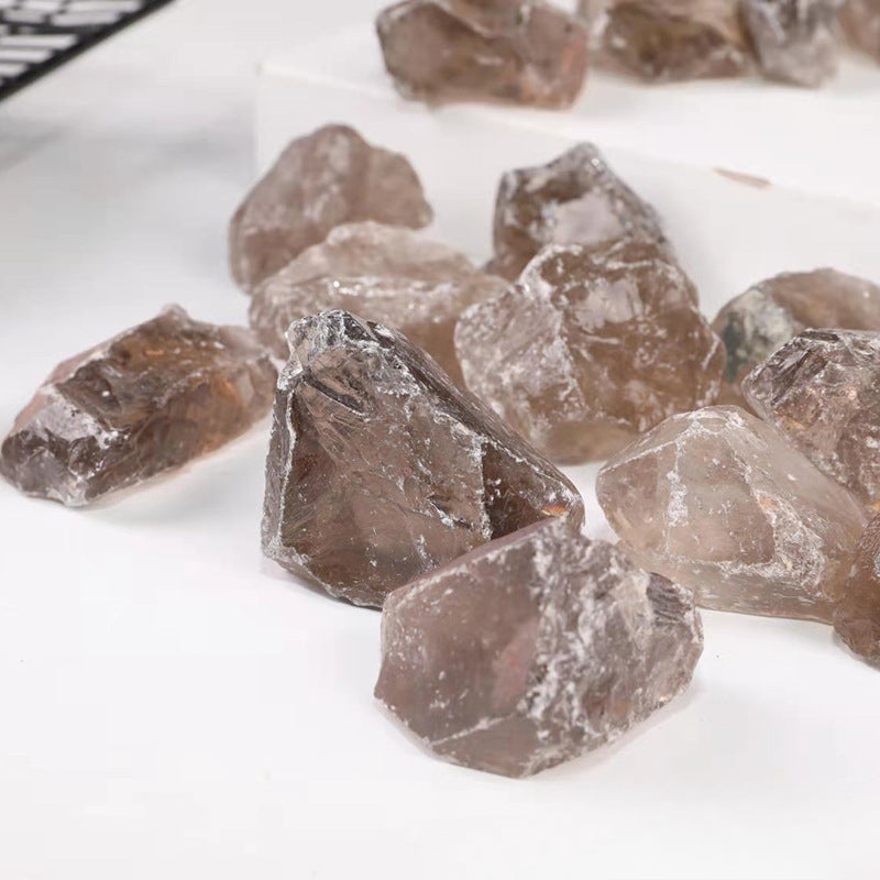 Factory in Stock Tea Crystal Rough Stone Aromatherapy Fragrant Stone Citrine Gravel Landscape Fish Tank Decorative Stone Crystal Ore