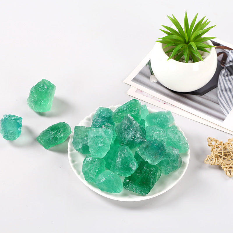 Natural Green Fluorite Crystal – Raw Healing Stone (1–5cm)