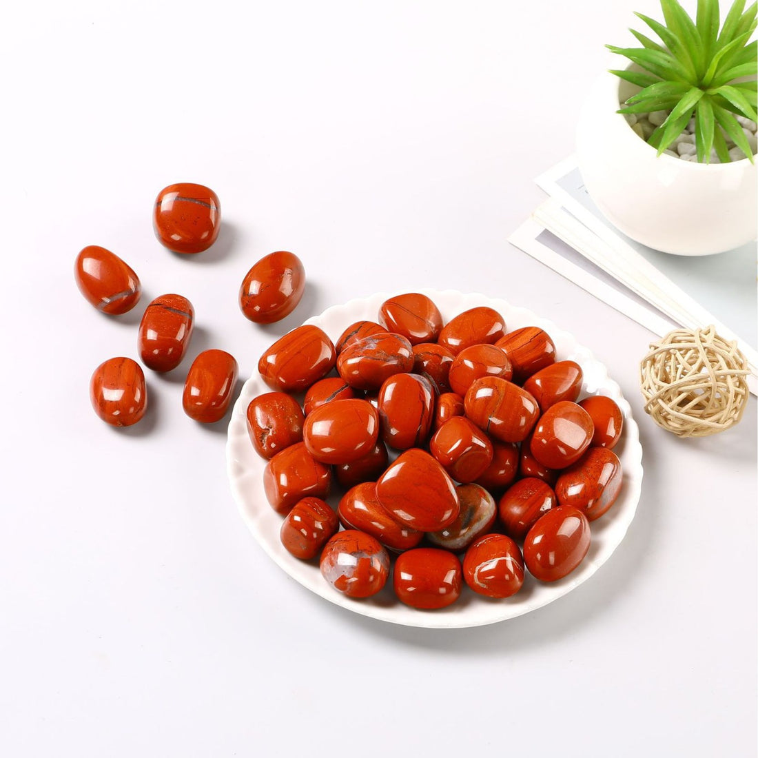 Red Agate Tumble Stone – 1–5cm for Energy Healing and Grounding