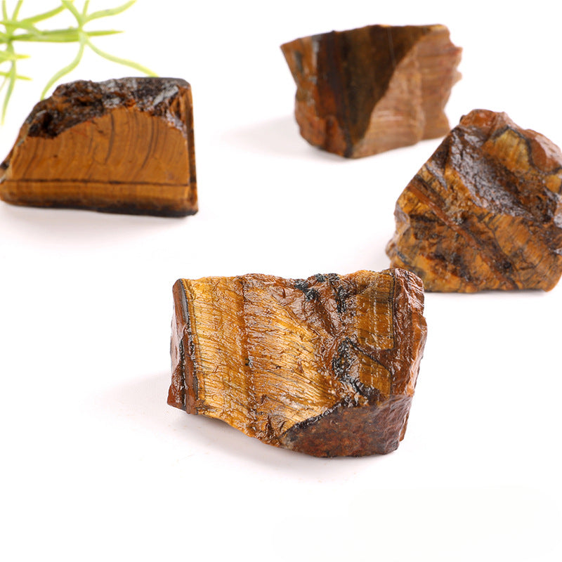 Natural Tiger Eye Raw Stone – 1–5cm Protection and Confidence Crystal