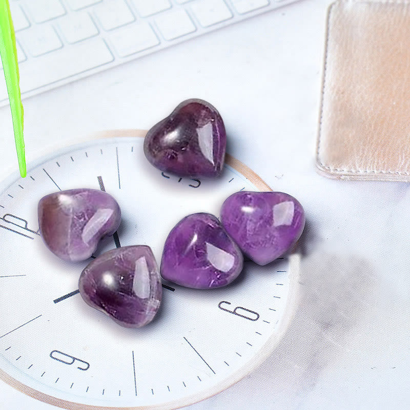 Buddha Stones Natural Amethyst Tiger's Eye Stone Love Decoration Decoration BS Amethyst*15pcs