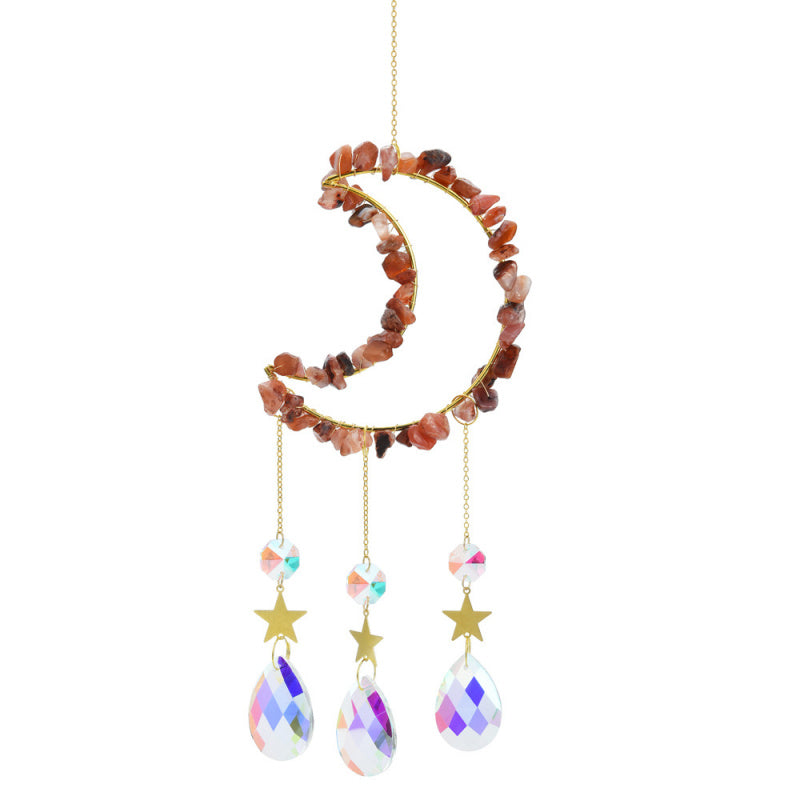 Crystal Chip Moon Sun Catcher – Rainbow Window Decor