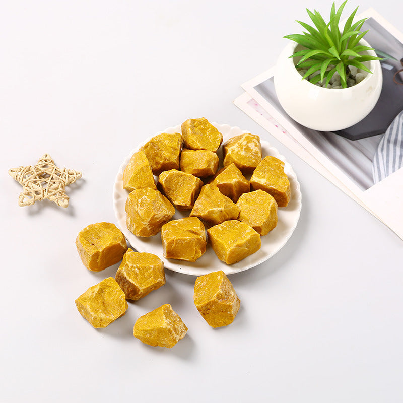 Natural Yellow Dongling Jasper Raw Stone – 1–5cm Healing and Grounding Crystal