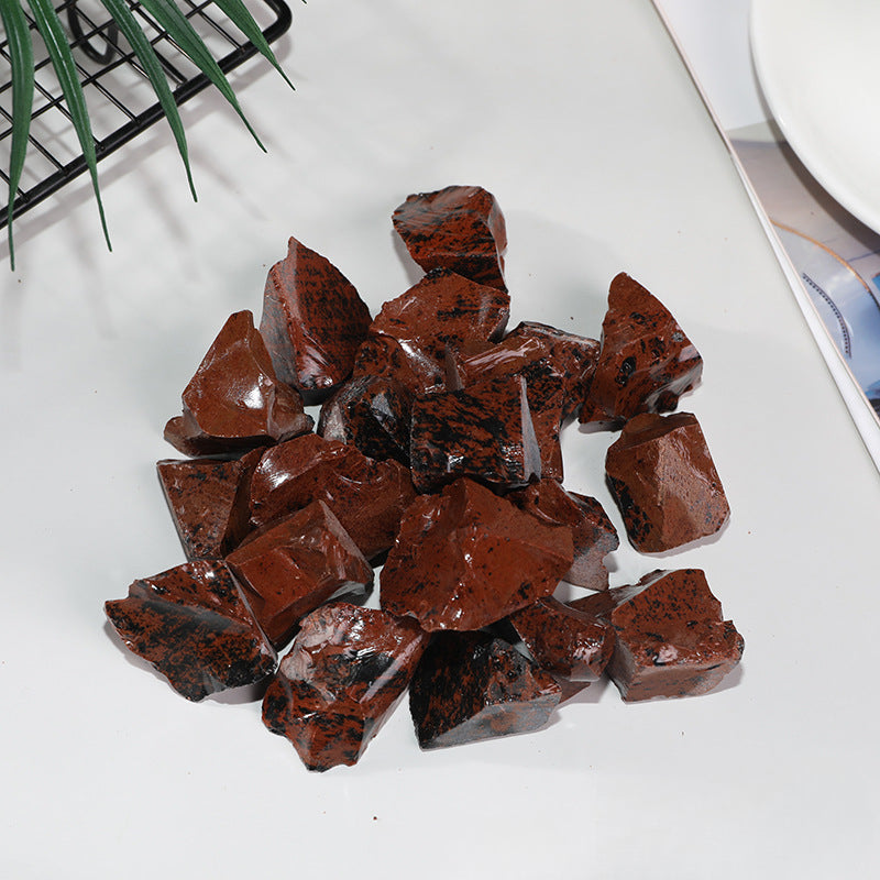 Natural Mahogany Obsidian Raw Stone – 2–5cm Protection and Grounding