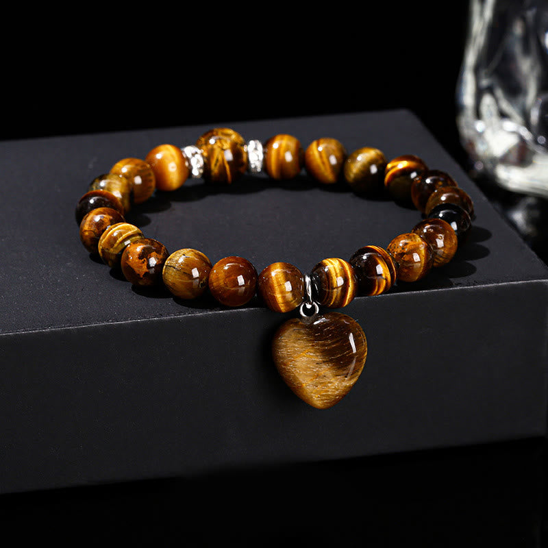 Unisex Healing Crystal Bracelet – Jade, Aventurine, Tiger Eye