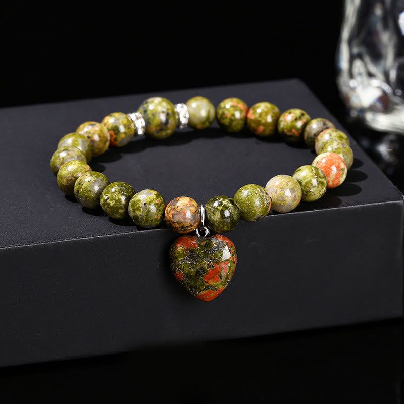Unisex Healing Crystal Bracelet – Jade, Aventurine, Tiger Eye