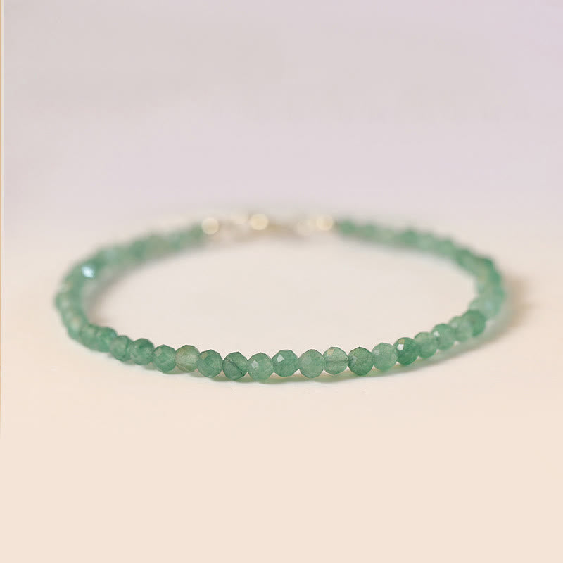 Green Aventurine Bracelet – 3mm Beads, Premium Clasp, Unisex