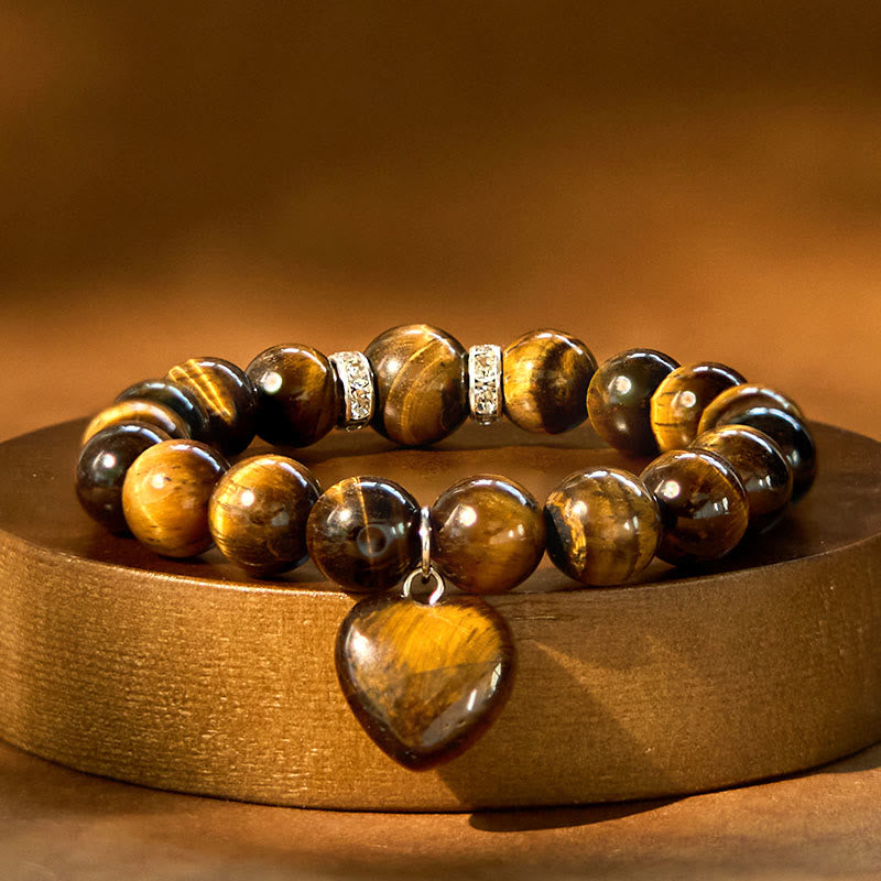 Unisex Healing Crystal Bracelet – Jade, Aventurine, Tiger Eye