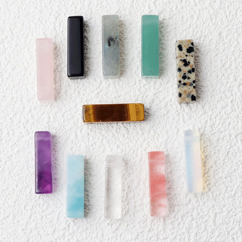 Crystal Pendant Necklace – 25mm Gemstone Mix, 55cm Unisex