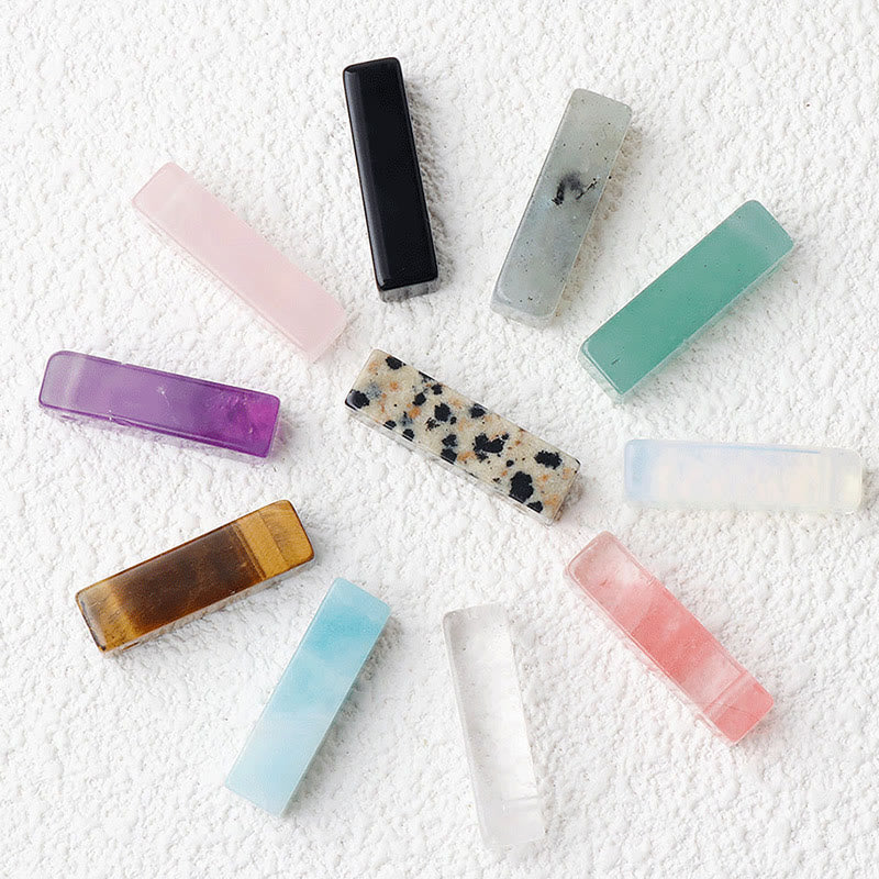Crystal Pendant Necklace – 25mm Gemstone Mix, 55cm Unisex