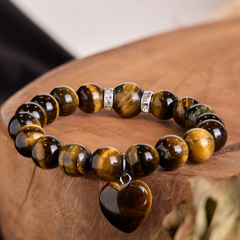Unisex Healing Crystal Bracelet – Jade, Aventurine, Tiger Eye