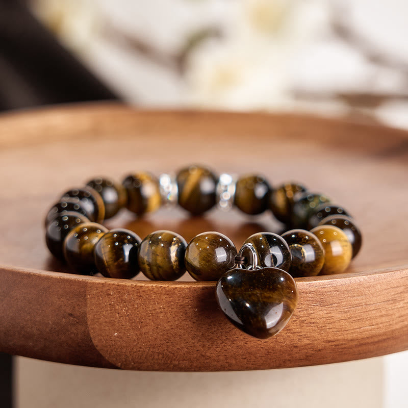 Unisex Healing Crystal Bracelet – Jade, Aventurine, Tiger Eye