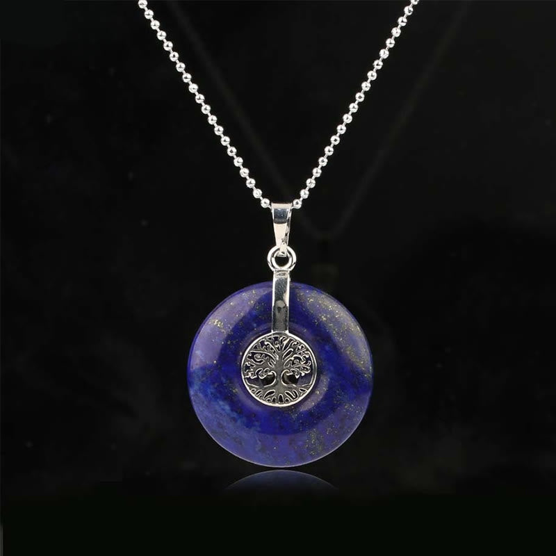 Natural Crystal Pendant Necklace – 8 Stone Wand Necklace