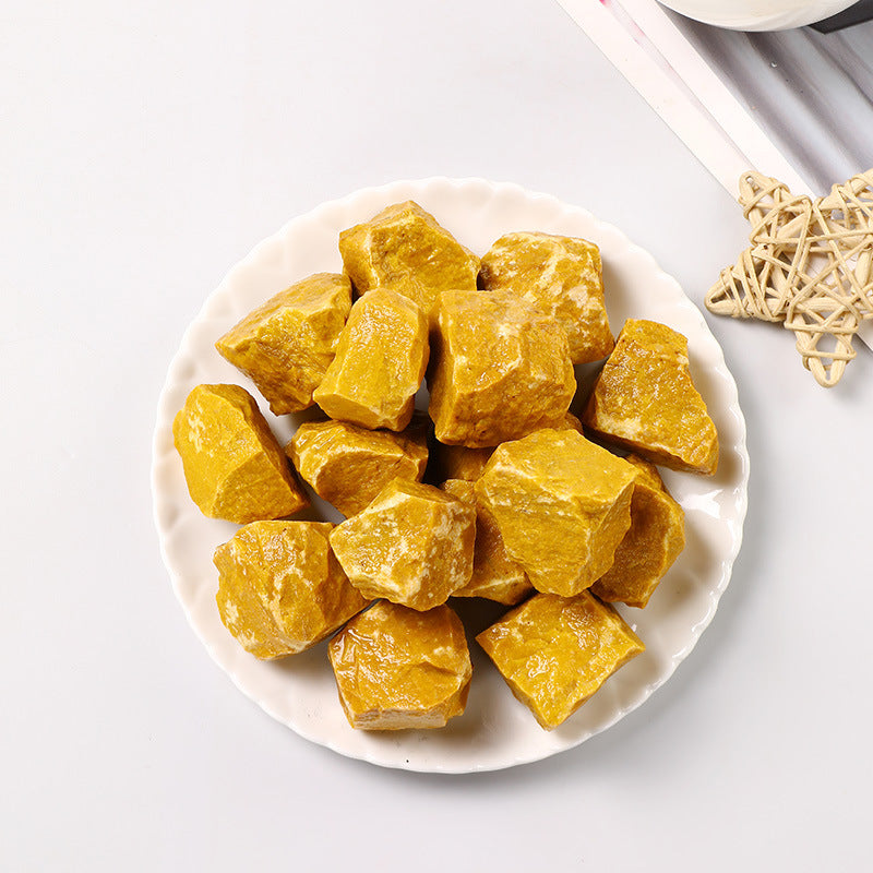 Natural Yellow Dongling Jasper Raw Stone – 1–5cm Healing and Grounding Crystal