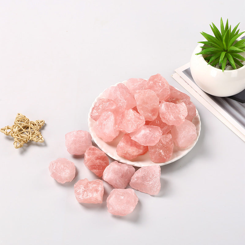 Raw Rose Quartz Crystal – Natural Healing Stone (3 Sizes)