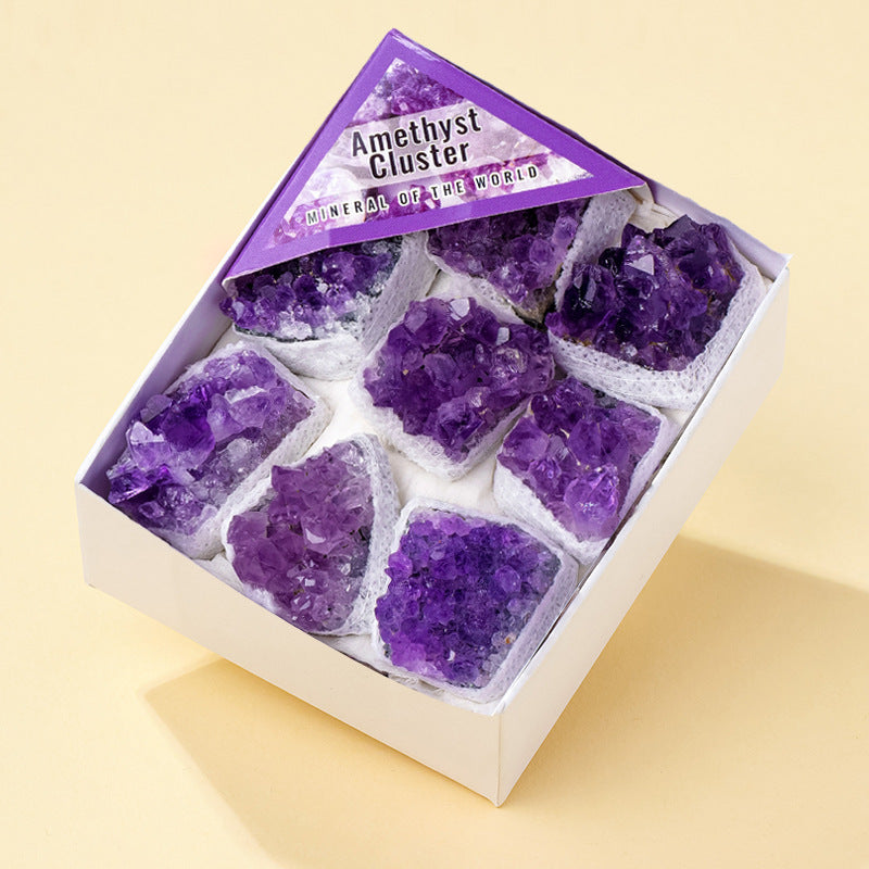Mystic Crystal Treasure Box – Amethyst, Prophecy Stone & Geode Set