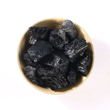 Natural Black Tourmaline Raw Stone – 2–4cm for Protection and Grounding