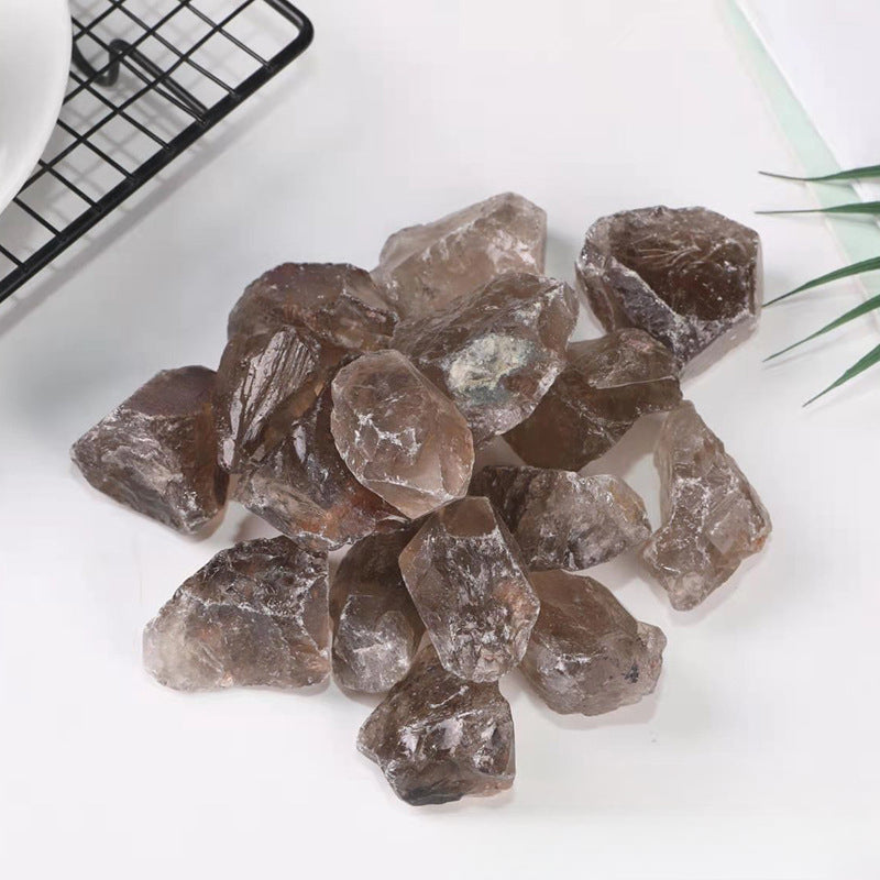 Factory in Stock Tea Crystal Rough Stone Aromatherapy Fragrant Stone Citrine Gravel Landscape Fish Tank Decorative Stone Crystal Ore