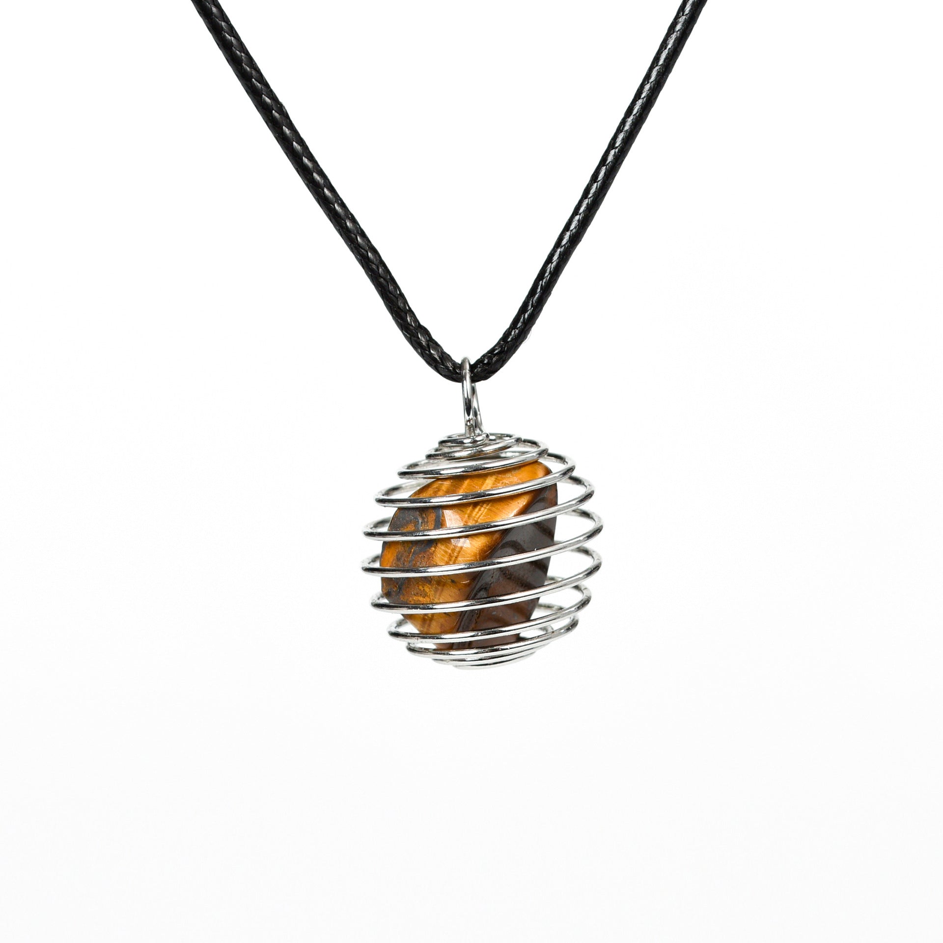 Wire-Wrapped Raw Crystal Pendant Necklace