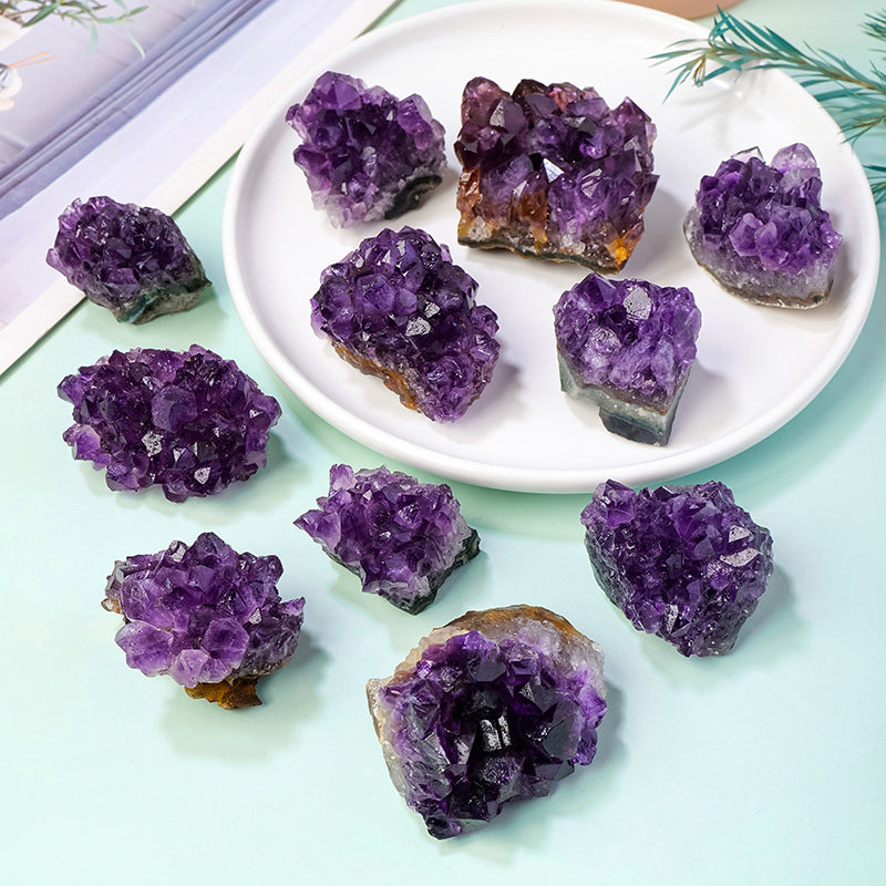 Natural Brazilian Amethyst Cluster – 10g–100g