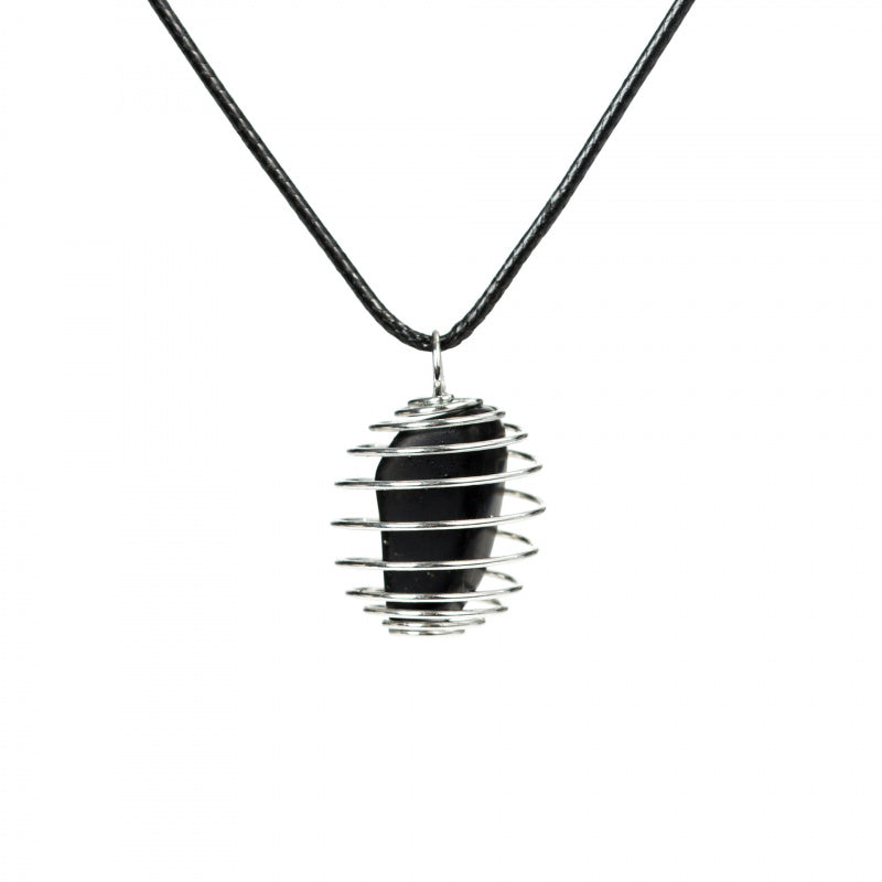 Wire-Wrapped Raw Crystal Pendant Necklace