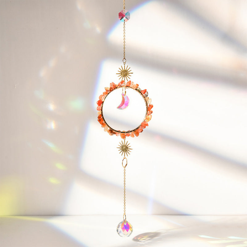 Rainbow Garden Crystal Sun Catcher – 40cm Hanging Decor