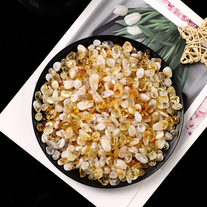 Natural Brazilian Yellow Cleansing Stone – 3–12mm Crystal Purification