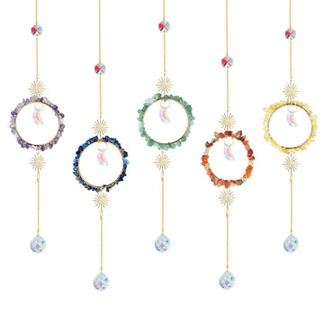 Rainbow Garden Crystal Sun Catcher – 40cm Hanging Decor
