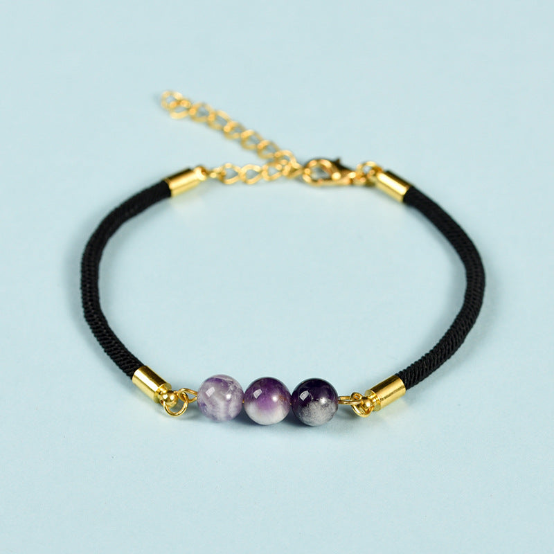 3-Lives Luck Bead Bracelet with Black Cord