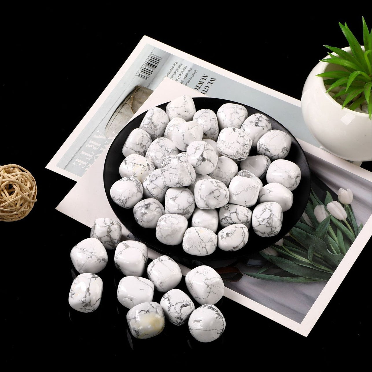 White Turquoise Tumble Stone – 2–4cm for Energy Healing and Calm
