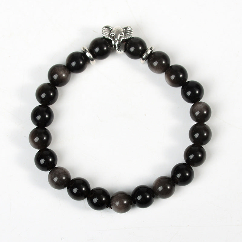 Natural Obsidian Crystal Bracelet | Guardian and Grounding
