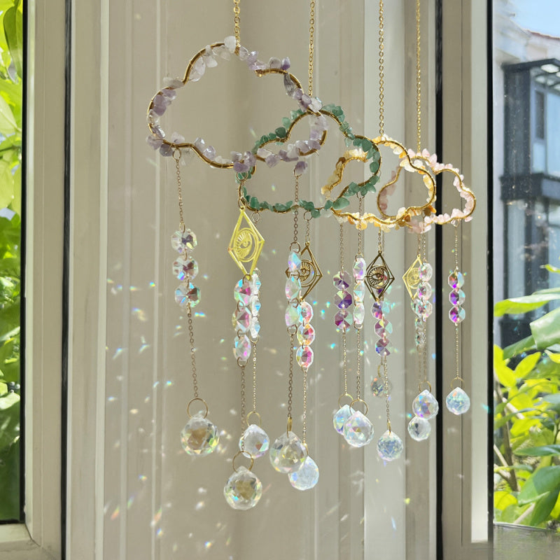 Cloud Crystal Sun Catcher Wind Chime – Hanging Window Decor