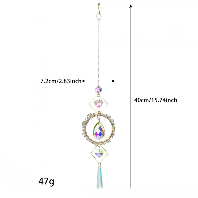 Crystal Sunlight Catcher Wind Chime – Natural Stone Hanging Décor