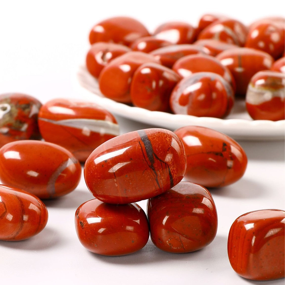 Red Agate Tumble Stone – 1–5cm for Energy Healing and Grounding
