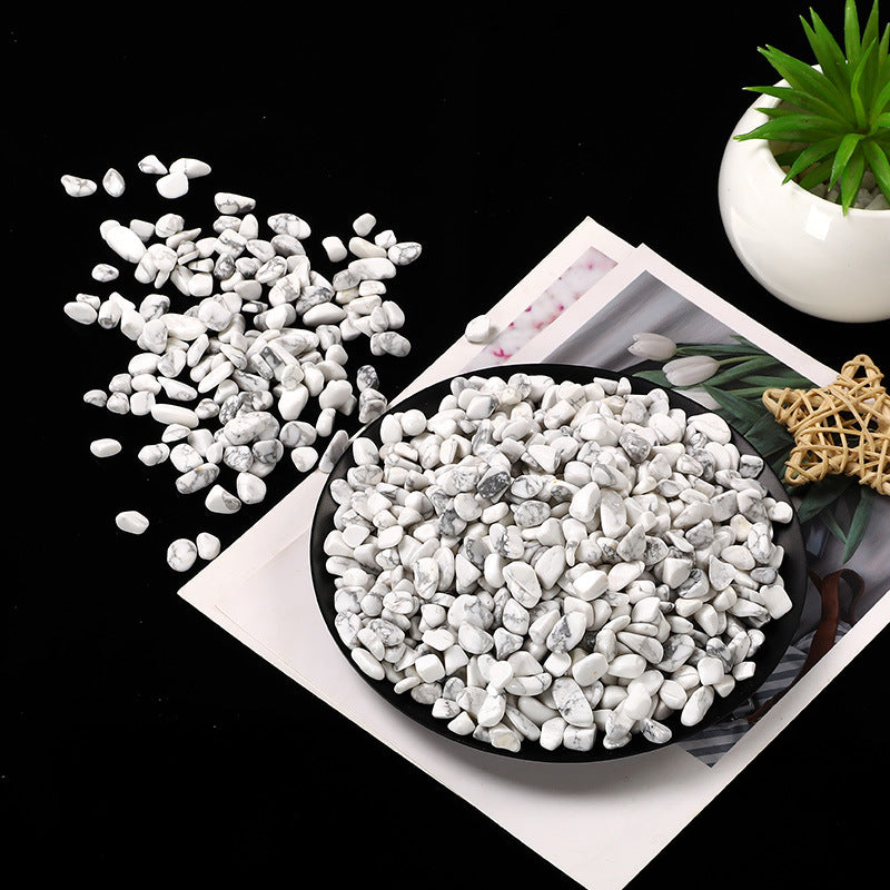 Natural White Turquoise Chips Demagnetizing Stone - 3-12mm