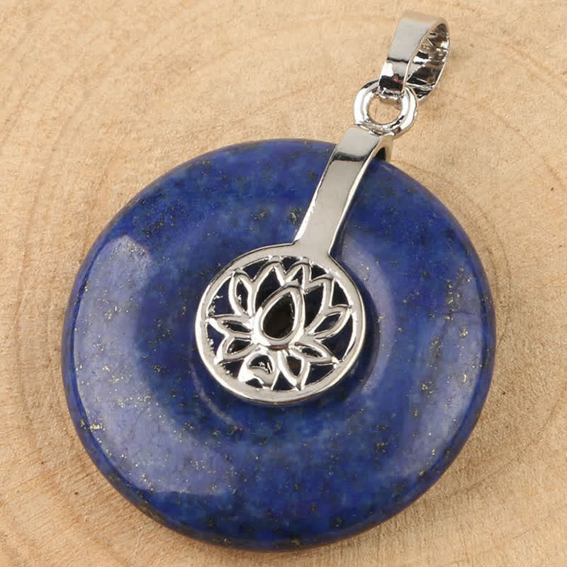 Buddha Stones Various Crystal Amethyst Pink Crystal Lotus Healing Necklace Pendant Necklaces & Pendants BS 15