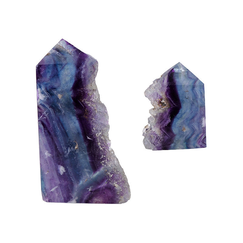 Natural Rainbow Fluorite Tower – Single-Terminated 4-Facet Crystal Point