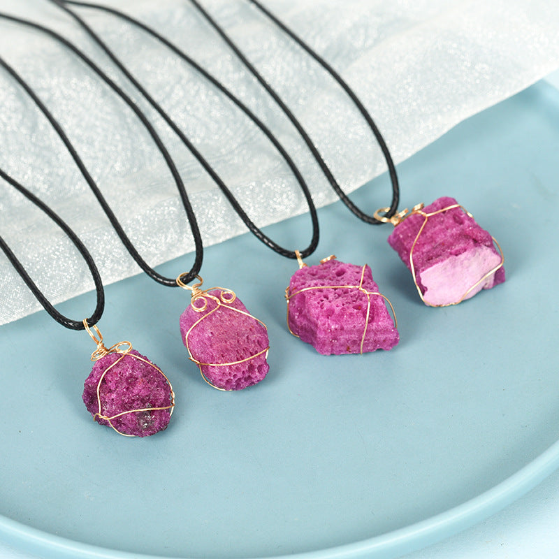 Purple Cobaltoan Calcitate During Necklace