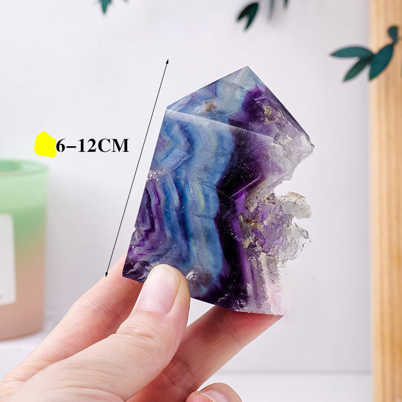 Natural Rainbow Fluorite Tower – Single-Terminated 4-Facet Crystal Point