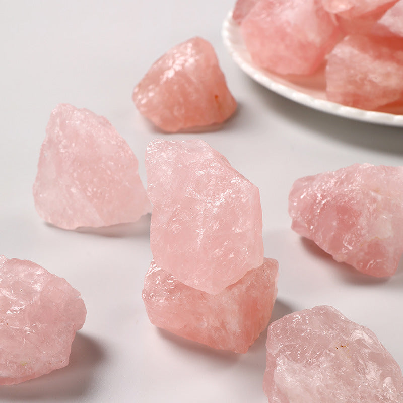 Raw Rose Quartz Crystal – Natural Healing Stone (3 Sizes)