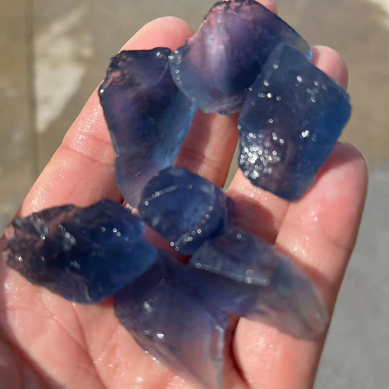Natural Blue Fluorite Raw Stone – 1–6cm Aromatherapy and Healing Crystal