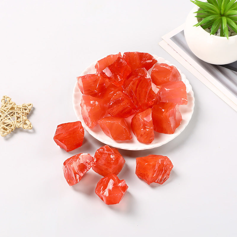 Natural Red Quartz Raw Stone – 1–5cm Healing and Energizing Crystal