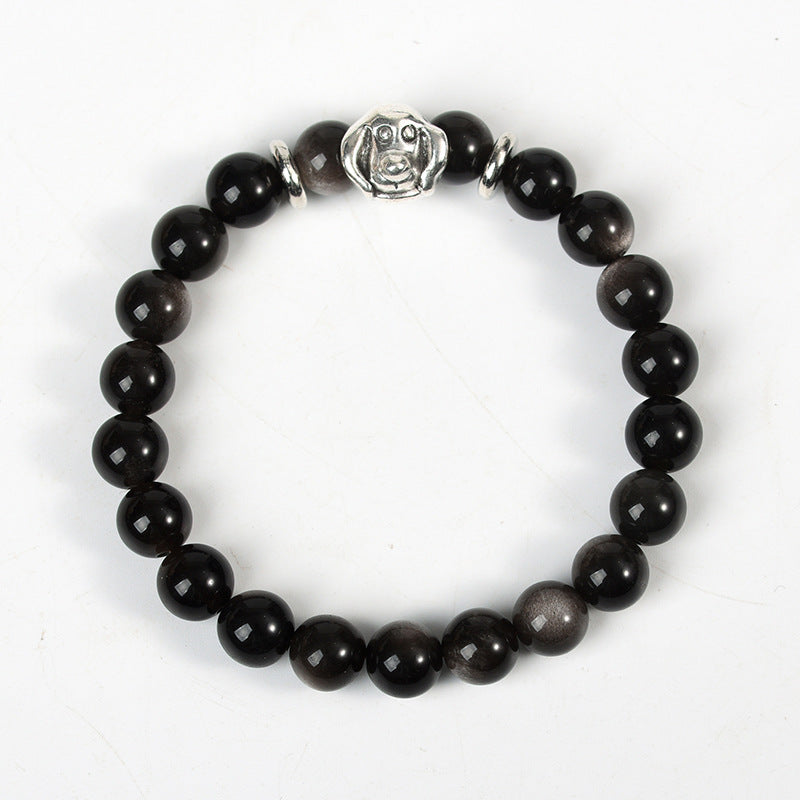Natural Obsidian Crystal Bracelet | Guardian and Grounding